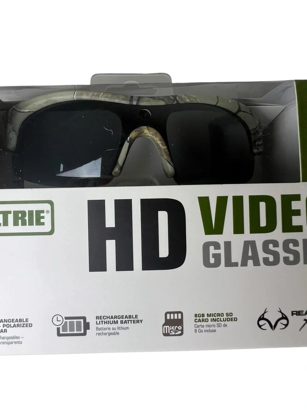 Moultrie HD Video Glasses - Camo Frame with Dark Lenses